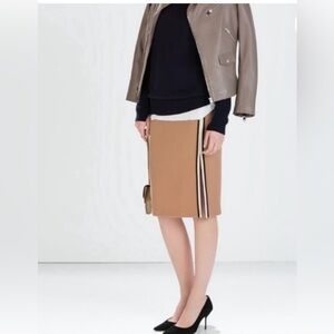 Zara Woman Tan Pencil Skirt Knee
Length Single